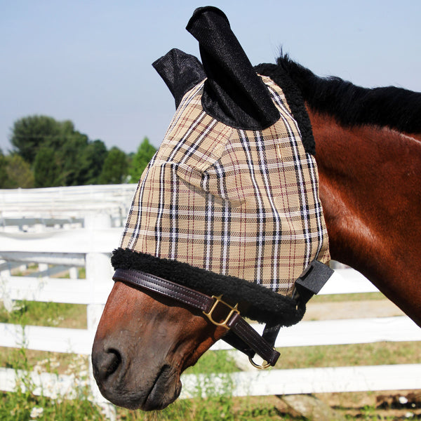 Country Pride Textilene Plaid Fly Mask